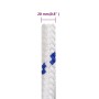 White polypropylene boat rope 20 mm 100 m by , Ropes and metal cords - Ref: Foro24-152316, Price: 126,46 €, Discount: %