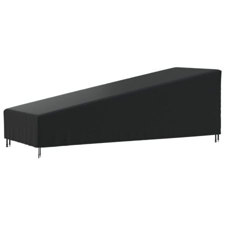 Oxford 420D sun lounger cover black 203x81x25/63 cm by , Garden furniture covers - Ref: Foro24-359671, Price: 29,49 €, Discou...