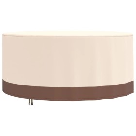 Cubierta muebles jardín redonda Oxford 600D beige Ø 183x71 cm de , Fundas para muebles de jardín - Ref: Foro24-359652, Precio...