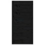 Puerta de granero madera maciza pino negra 100x1,8x204,5 cm de , Puertas - Ref: Foro24-824627, Precio: 151,73 €, Descuento: %