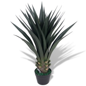 Artificial yucca plant with pot 85 cm green by vidaXL, artificial flora - Ref: Foro24-244429, Price: 77,99 €, Discount: %