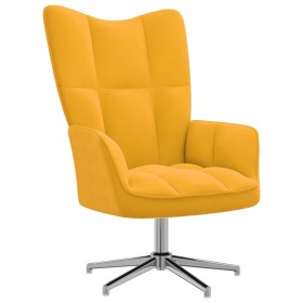 Mustard Yellow Velvet Relaxation Armchair by , Armchairs - Ref: Foro24-328124, Price: 121,99 €, Discount: %