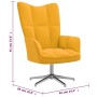 Sillón de relax de terciopelo amarillo mostaza de , Sillones - Ref: Foro24-328124, Precio: 120,85 €, Descuento: %