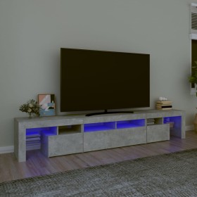 Mueble de TV con luces LED gris hormigón 230x36,5x40 cm de , Muebles TV - Ref: Foro24-3152789, Precio: 137,48 €, Descuento: %