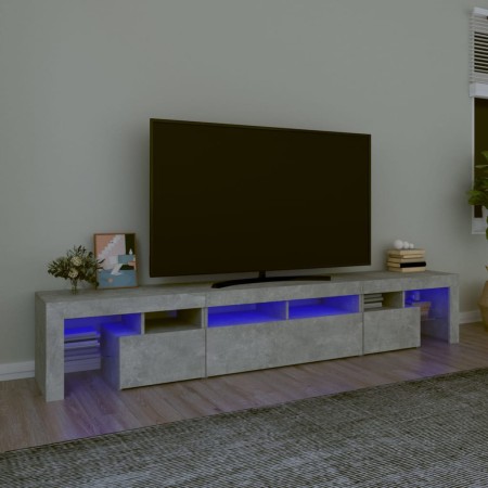 TV cabinet with LED lights concrete gray 230x36.5x40 cm by , TV Furniture - Ref: Foro24-3152789, Price: 147,99 €, Discount: %