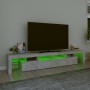 TV cabinet with LED lights concrete gray 230x36.5x40 cm by , TV Furniture - Ref: Foro24-3152789, Price: 147,99 €, Discount: %