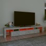 TV cabinet with LED lights concrete gray 230x36.5x40 cm by , TV Furniture - Ref: Foro24-3152789, Price: 147,99 €, Discount: %