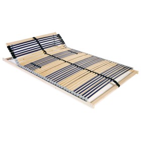 Slatted bed base with 42 slats 7 regions 120x200 cm by vidaXL, Beds and slatted bases - Ref: Foro24-246471, Price: 152,94 €, ...