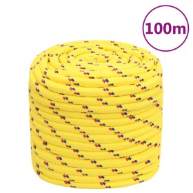 Yellow polypropylene boat rope 18 mm 100 m by , Ropes and metal cords - Ref: Foro24-152631, Price: 105,99 €, Discount: %