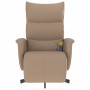 Sillón reclinable masaje reposapiés cuero sintético capuchino de , Sillones - Ref: Foro24-356596, Precio: 230,84 €, Descuento: %