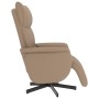 Sillón reclinable masaje reposapiés cuero sintético capuchino de , Sillones - Ref: Foro24-356596, Precio: 230,84 €, Descuento: %