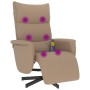 Sillón reclinable masaje reposapiés cuero sintético capuchino de , Sillones - Ref: Foro24-356596, Precio: 230,84 €, Descuento: %