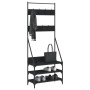 Coat rack with black shoe rack 72x34x184 cm by , Dresser Organizers and Bar Hangers - Ref: Foro24-837827, Price: 58,13 €, Dis...