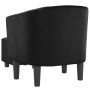 Sillón con taburete cuero sintético negro de , Sillones - Ref: Foro24-356491, Precio: 171,08 €, Descuento: %