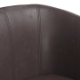 Sillón con taburete cuero sintético marrón de , Sillones - Ref: Foro24-356493, Precio: 168,71 €, Descuento: %