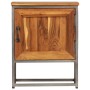 Recycled teak and steel bedside table 40x30x50 cm by vidaXL, Nightstands - Ref: Foro24-246278, Price: 87,99 €, Discount: %