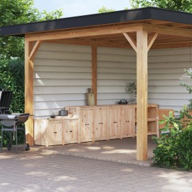 Outdoor kitchen furniture 3 pieces solid pine wood by , Kitchen cabinets - Ref: Foro24-3196142, Price: 540,59 €, Discount: %