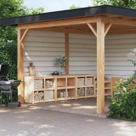 Outdoor kitchen furniture 3 pieces solid pine wood by , Kitchen cabinets - Ref: Foro24-3196163, Price: 419,02 €, Discount: %