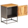 Recycled teak and steel bedside table 40x30x50 cm by vidaXL, Nightstands - Ref: Foro24-246278, Price: 87,99 €, Discount: %