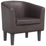 Sillón cuero sintético marrón de , Sillones - Ref: Foro24-356487, Precio: 165,99 €, Descuento: %