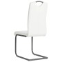 Cantilever dining chairs 4 units white synthetic leather by vidaXL, dining chairs - Ref: Foro24-246196, Price: 238,82 €, Disc...