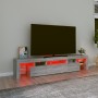 TV cabinet with LED lights Sonoma gray 200x36.5x40 cm by , TV Furniture - Ref: Foro24-3152816, Price: 155,94 €, Discount: %