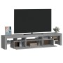 TV cabinet with LED lights Sonoma gray 200x36.5x40 cm by , TV Furniture - Ref: Foro24-3152816, Price: 155,94 €, Discount: %