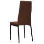 Sillas de comedor 4 unidades tela marrón de vidaXL, Sillas de comedor - Ref: Foro24-246184, Precio: 147,35 €, Descuento: %