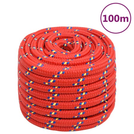 Red polypropylene boat rope 20 mm 100 m by , Ropes and metal cords - Ref: Foro24-152422, Price: 119,44 €, Discount: %