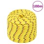 Yellow polypropylene boat rope 14 mm 100 m by , Ropes and metal cords - Ref: Foro24-152623, Price: 72,75 €, Discount: %