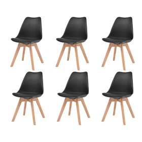 Dining chairs 6 units black plastic by vidaXL, dining chairs - Ref: Foro24-274852, Price: 306,99 €, Discount: %