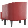 Sillón diseño de cubo con reposapiés cuero sintético rojo tinto de , Sillones - Ref: Foro24-356495, Precio: 154,32 €, Descuen...