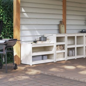 Outdoor kitchen furniture 2 pieces solid white pine wood by , Kitchen cabinets - Ref: Foro24-3196131, Price: 288,99 €, Discou...