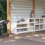 Outdoor kitchen furniture 2 pieces solid white pine wood by , Kitchen cabinets - Ref: Foro24-3196131, Price: 288,99 €, Discou...