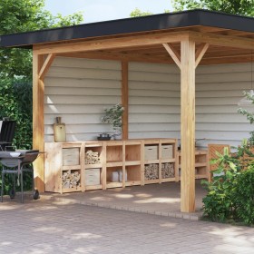 Outdoor kitchen furniture 4 pieces solid pine wood by , Kitchen cabinets - Ref: Foro24-3196159, Price: 473,16 €, Discount: %