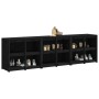 Muebles de cocina de exterior 3 pzas madera maciza pino negro de , Armarios de cocina - Ref: Foro24-3196165, Precio: 556,45 €...