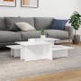 Couchtische, 2 Stück, glänzend weißes Holzwerkstoff von , Couchtisch - Ref: Foro24-3216155, Preis: 72,99 €, Rabatt: %