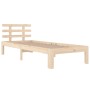 Estructura de cama madera maciza 75x190 cm de , Camas y somieres - Ref: Foro24-814714, Precio: 78,78 €, Descuento: %