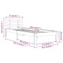 Bettgestell aus Massivholz 75x190 cm von , Betten und Lattenroste - Ref: Foro24-814714, Preis: 78,78 €, Rabatt: %