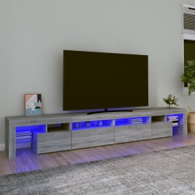 Mueble de TV con luces LED gris Sonoma 260x36,5x40 cm de , Muebles TV - Ref: Foro24-3152824, Precio: 189,86 €, Descuento: %