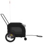 Haustier Fahrradanhänger Eisen Stoff Oxford schwarz grau von , Kinderwagen für Haustiere - Ref: Foro24-93853, Preis: 90,67 €,...