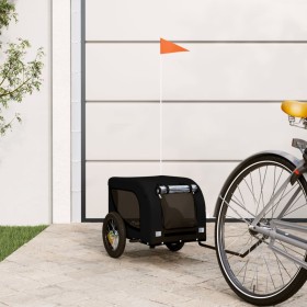 Pet Bicycle Trailer Iron Oxford Cloth Black by , pet strollers - Ref: Foro24-93996, Price: 120,99 €, Discount: %