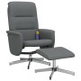 Sillón reclinable de masaje con reposapiés tela gris oscuro de , Sillones - Ref: Foro24-356583, Precio: 130,52 €, Descuento: %