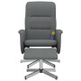 Sillón reclinable de masaje con reposapiés tela gris oscuro de , Sillones - Ref: Foro24-356583, Precio: 130,52 €, Descuento: %