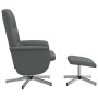 Sillón reclinable de masaje con reposapiés tela gris oscuro de , Sillones - Ref: Foro24-356583, Precio: 130,52 €, Descuento: %