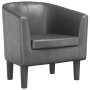 Sillón cuero sintético gris de , Sillones - Ref: Foro24-356486, Precio: 148,88 €, Descuento: %