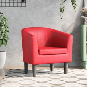 Sillón cuero sintético rojo de , Sillones - Ref: Foro24-356490, Precio: 148,99 €, Descuento: %