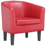 Sillón cuero sintético rojo de , Sillones - Ref: Foro24-356490, Precio: 148,76 €, Descuento: %