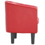 Sillón cuero sintético rojo de , Sillones - Ref: Foro24-356490, Precio: 148,76 €, Descuento: %