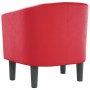 Sillón cuero sintético rojo de , Sillones - Ref: Foro24-356490, Precio: 148,76 €, Descuento: %